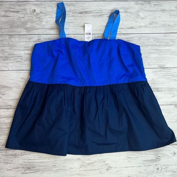 LOFT Blue Top Size 10 NWT - Picture 1 of 5
